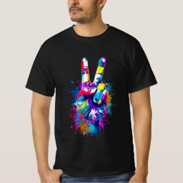 Camiseta Signo de paz vibrante