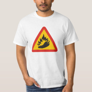Camiseta Signo de peligro de pimienta caliente