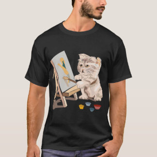 Camiseta Signo de pintura de gato