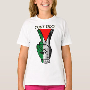 Camiseta Signo de victoria con mano de resistencia triángul