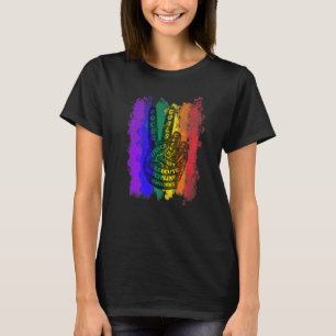 Camiseta signo de victoria símbolo de paz Treehugger Hippie