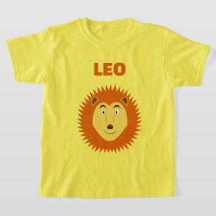 Camiseta Signo Estelar Leo Cumpleaños Nombre Personalizado