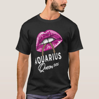Camiseta Signo estrella de la reina Zodiac morada Aquarius