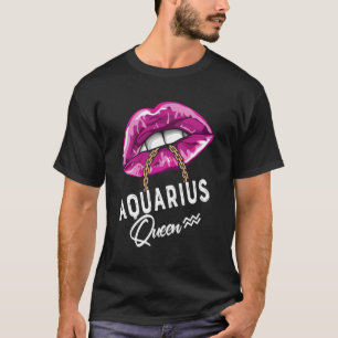 Camiseta Signo estrella de la reina Zodiac morada Aquarius