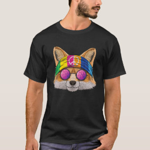 Camiseta Signo Hippie Fox Love Peace 70S Hippie Red Fox