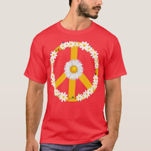 Camiseta Signo Hippie Gift Daisy Peace