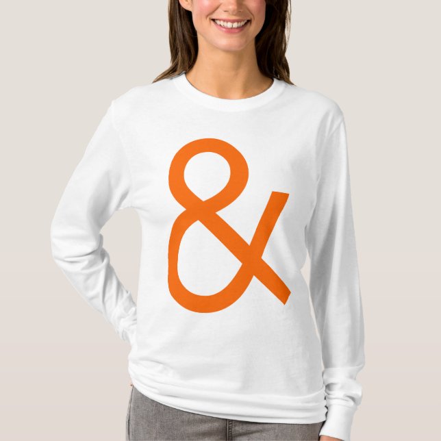 Camiseta Signo "&" - naranja en luz (Anverso)