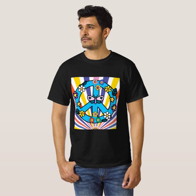 Camiseta Signo Retro de Paz (Anverso completo)