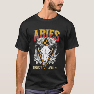 Camiseta Signo zodiacal Aries Constelación Cumpleaños Horo