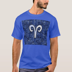 Camiseta Signo zodiacal Aries en Decoración de Camuflaje Di