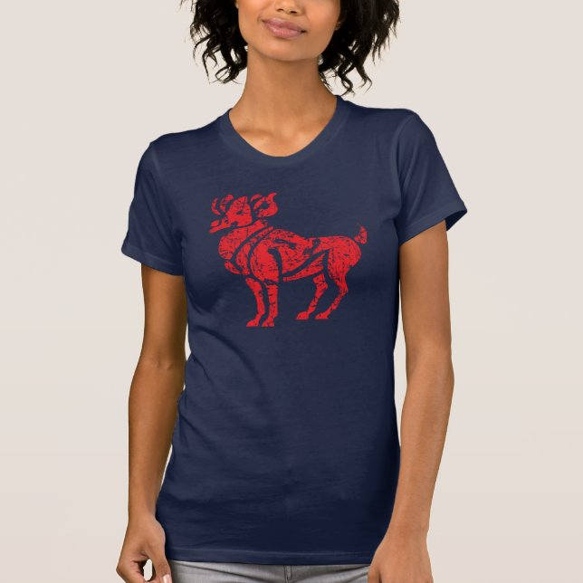 Camiseta Signo zodiacal Aries Grunge 21 de marzo - 19 de ab (Anverso)