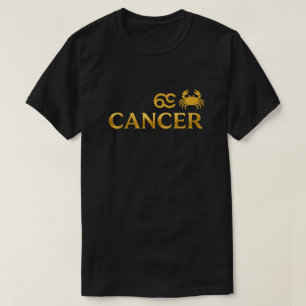 Camiseta Signo zodiacal de Cáncer Elegante con Hojuela de O