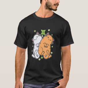 Camiseta Signo zodiacal Géminis gato