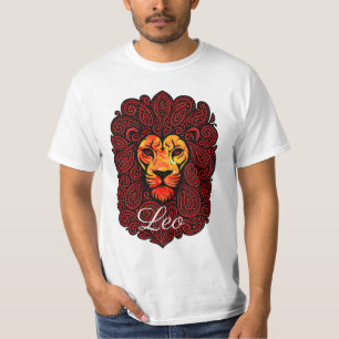 Camiseta signo zodiacal Leo astrología nacimiento cabeza de