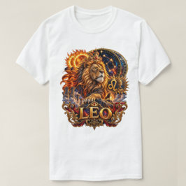 Camiseta Signo zodiacal Leo León Celestial Astrología Horós