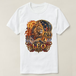 Camiseta Signo zodiacal Leo León Celestial Astrología Horós