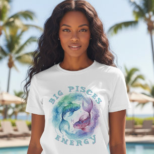 Camiseta Signo zodiacal Piscis Acuarela Peces Astrología