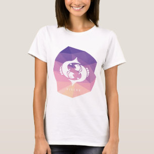 Camiseta signo zodiacal Piscis geométrico 