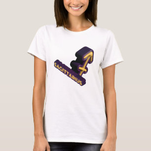 Camiseta Signo zodiacal Sagitario y diseño de texto