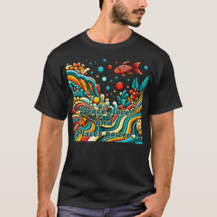 Camiseta signo zodiaco Pisces al estilo de los años 60