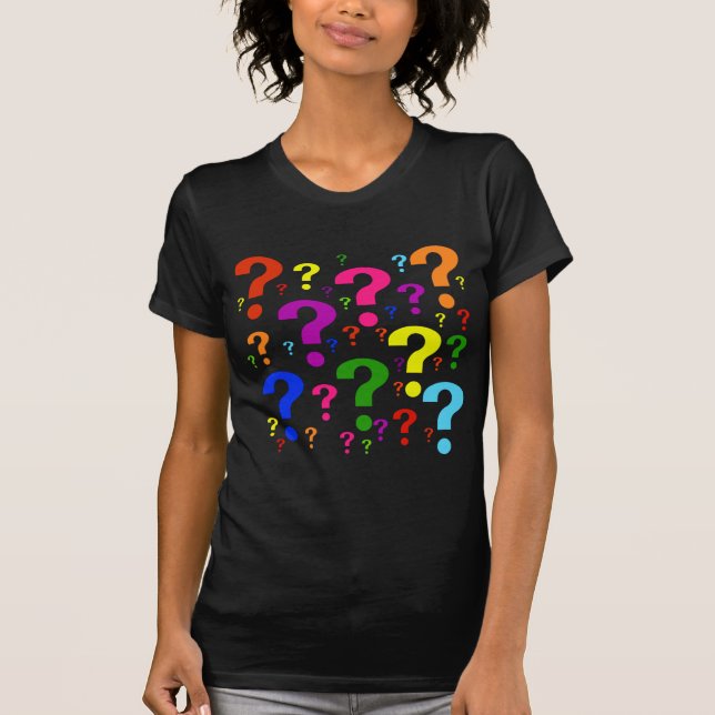 Camiseta Signos de interrogación del arco iris (Anverso)