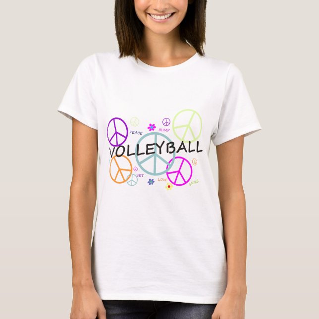 Camiseta Signos de la paz coloreados voleibol (Anverso)