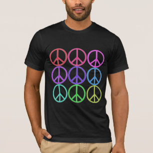 Camiseta signos de la paz en colores pastel