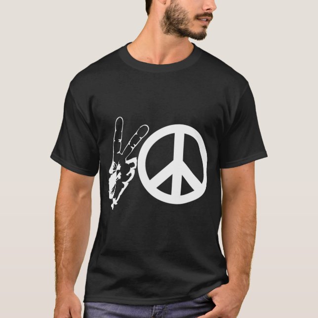 CAMISETA SIGNOS DE PAZ (WHT) (Anverso)