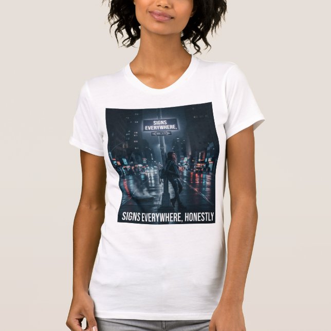 Camiseta Signs Everywhere City Street Night Scene (Anverso)