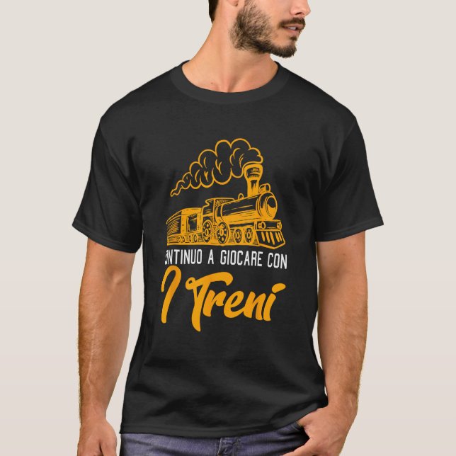 Camiseta Sigo jugando con los trenes (Anverso)