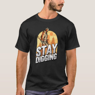Camiseta Sigue cavando piedras de oro plateadas minerales P