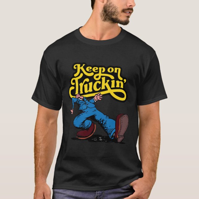 Camiseta Sigue con el Pegatina de Truckin (Anverso)