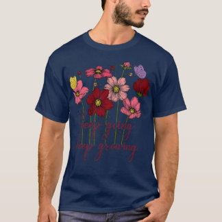 Camiseta Sigue Creciendo Flor Vintage