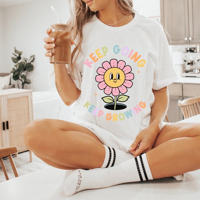 Camiseta Sigue Creciendo Retro De Salud Mental (Subido por el creador)