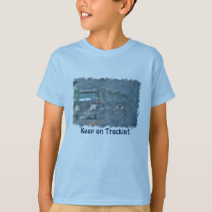 Camiseta "Sigue en camioneta". Granja de lluvia