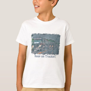 Camiseta "Sigue en camioneta". Granja de lluvia