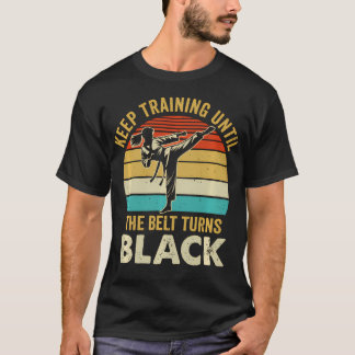Camiseta Sigue entrenando hasta que la correa se vuelva neg