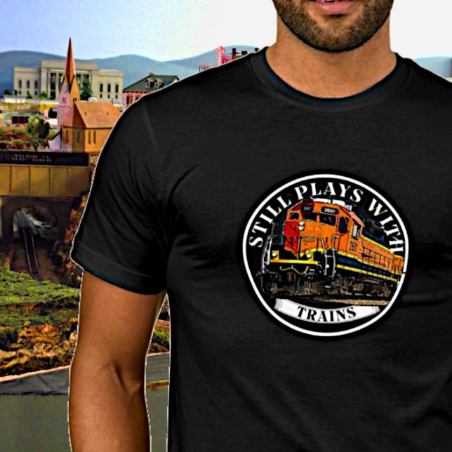 Camiseta Sigue jugando con el tren diesel negro Naranja de  (Subido por el creador)