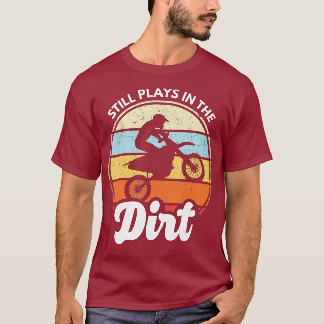 Camiseta Sigue Jugando En La Divertida Motocross De Dirtbik (Anverso)