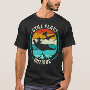 Camiseta Sigue jugando fuera del paracaídas de parapente en