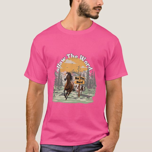 Camiseta Sigue La Palabra No El Pastor Isaiah Christian Bib (Anverso)