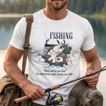 "Sigue Lanzando Tu Línea" Arte de Pesca Vintage