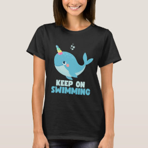 Camiseta Sigue nadando ballena Kawaii