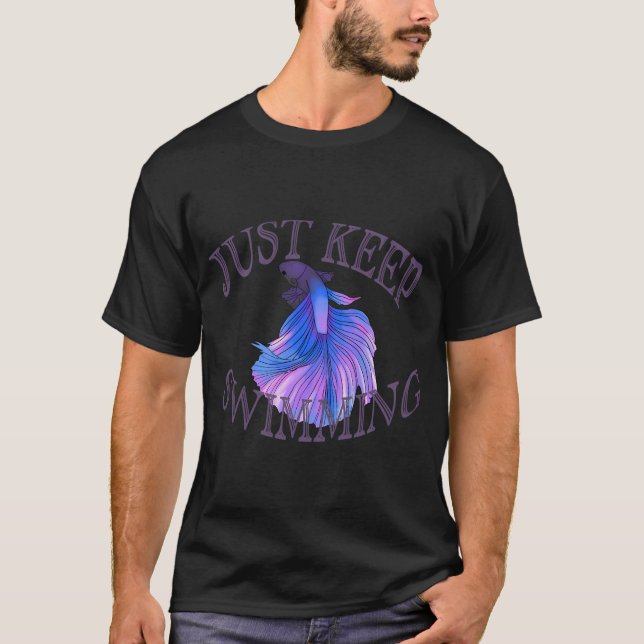 Camiseta Sigue nadando betta (Anverso)