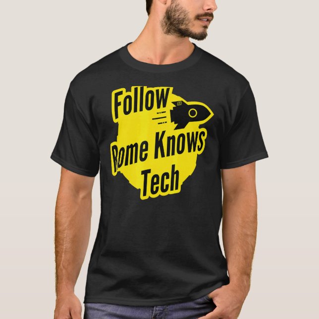 Camiseta Sigue Roma Knows Tech Rocket 888 romeknowstech li (Anverso)