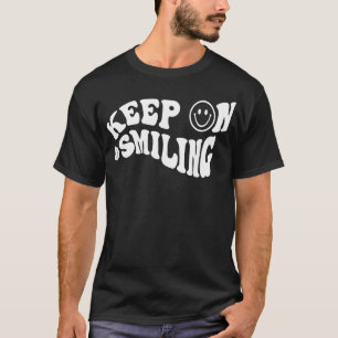 Camiseta Sigue Sonriendo Sonriente Sonrisa Retro Cara A La