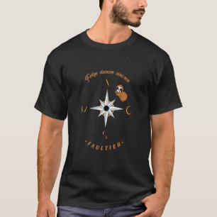Camiseta Sigue tu brújula de perezoso interior muy tarde