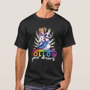 Camiseta Sigue tus sueños animales infantiles