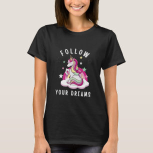 Camiseta Sigue tus sueños mi cumpleaños de Unicornio