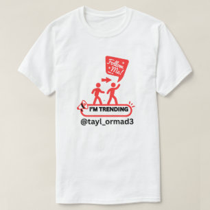 CAMISETA SIGUEME INFLUENCER SOCIAL ROJO BLANCO UNISEX HOMBR